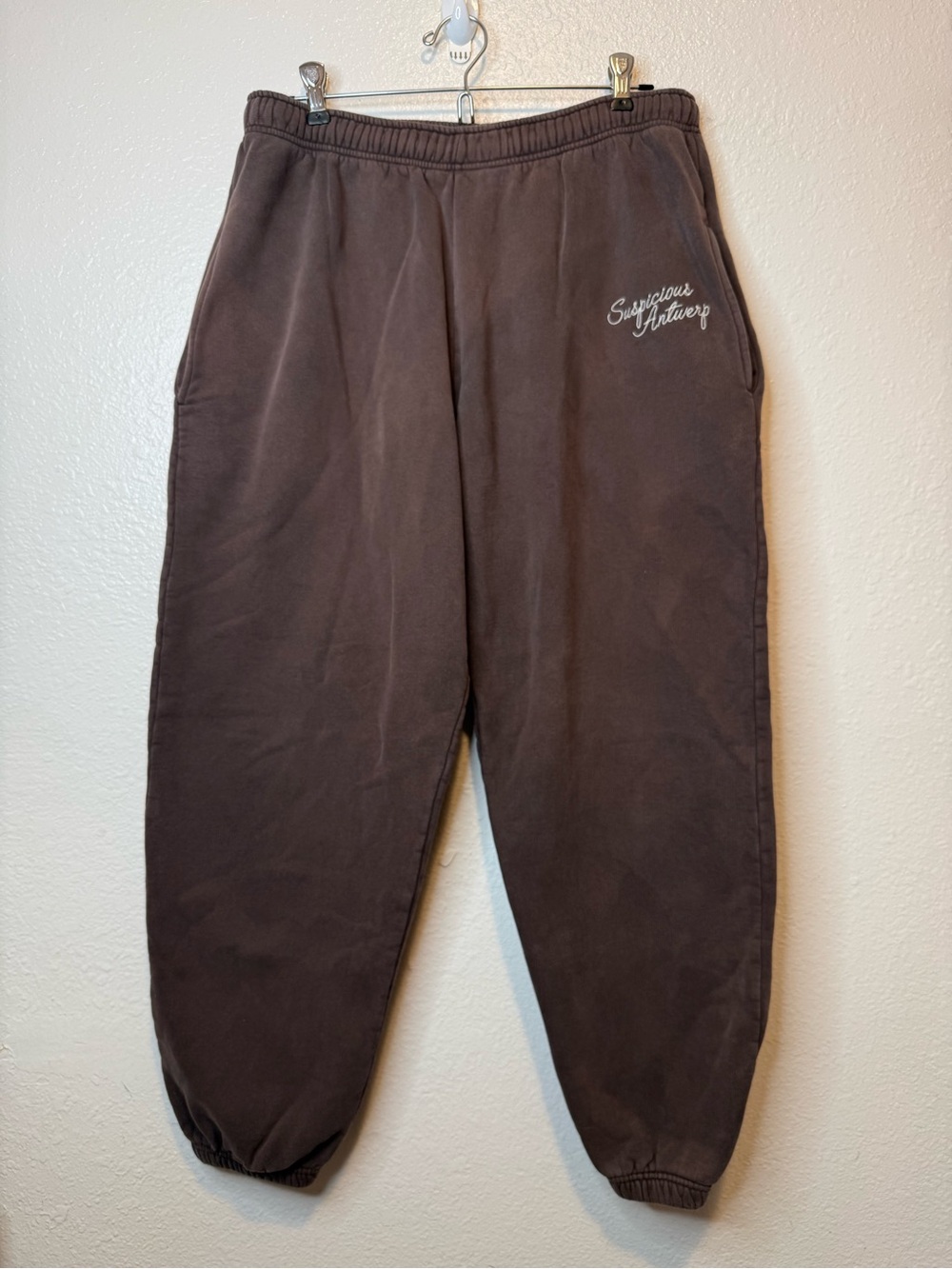 Suspicious Antwerp Chocolate Brown Classic Joggers Unisex Size XXL Streetwear